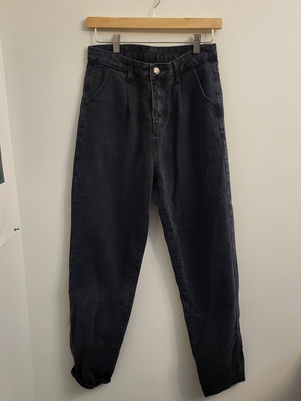 SHEIN Black Boyfriend High-Rise Jeans